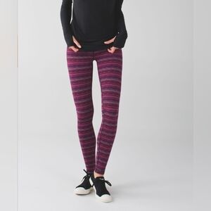 Lululemon Wunder Under Pant III Space Dye Twist Regal Plum Alarming Size 6